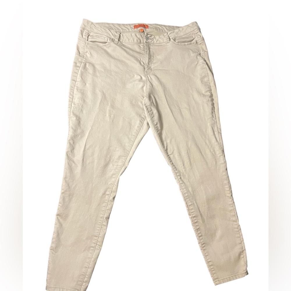 Wax Jean Khaki Skinny Leg Pants Size 20